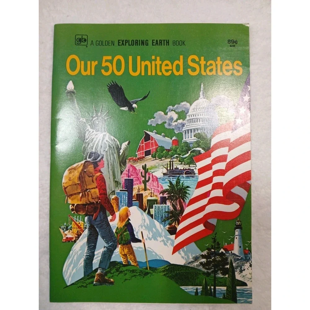 Our 50 United States Exploring Earth Golden Book Eugene & Katherine Sharp 1974
